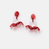 pendientes blossom rojo
