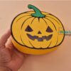 Archivo para recortar y armar caja en forma de calabaza