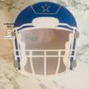 Archivo para recortar y armar caja en forma de casco de futbol Americano