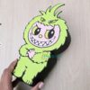 Archivo para recortar y armar caja en forma de Labubu Grinch