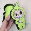 Archivo para recortar y armar caja en forma de Labubu Grinch