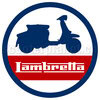 SCOOTERPRODUCTS - Kleber Lambretta Schatten und Schriftzug, rund mittel