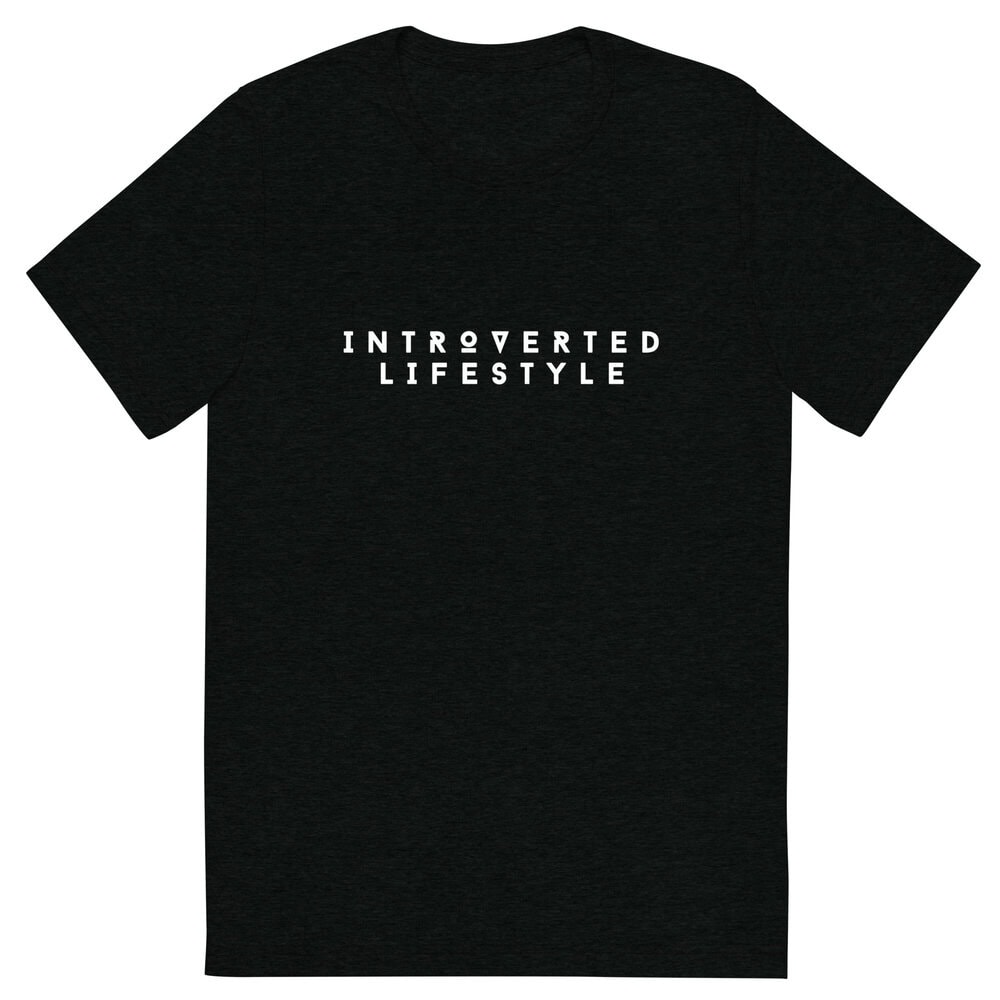 Black Introverted Lifestyle Short Sleeve Unisex T-shirt