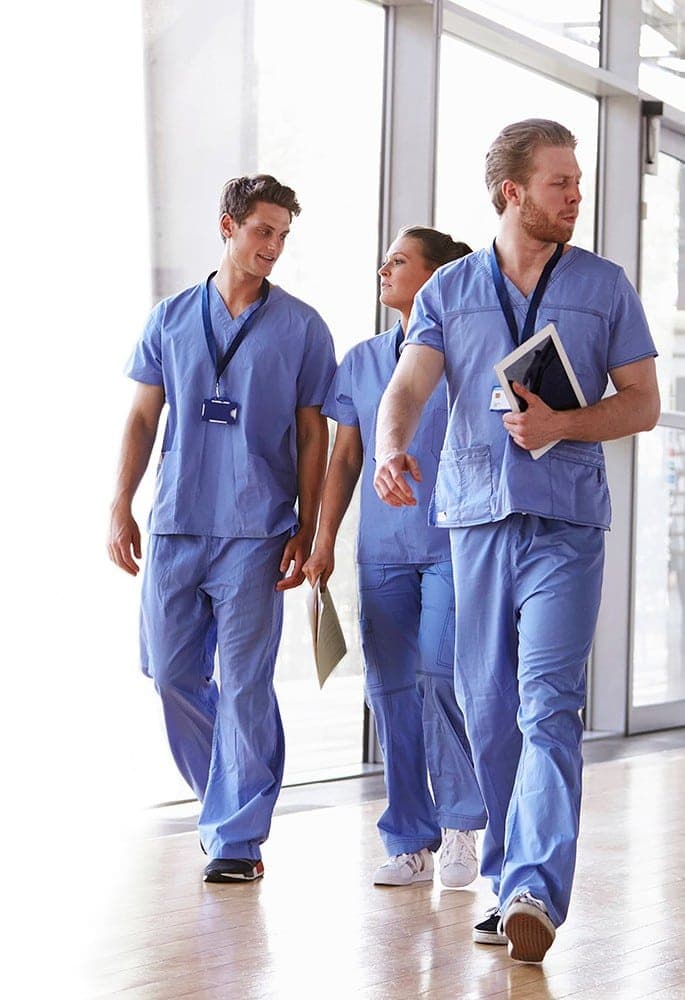 hospital doctors in scrubs