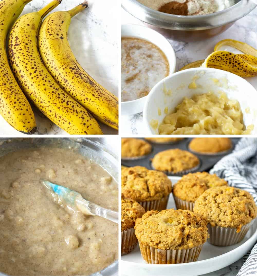 Vegan Banana Muffins Step By Step