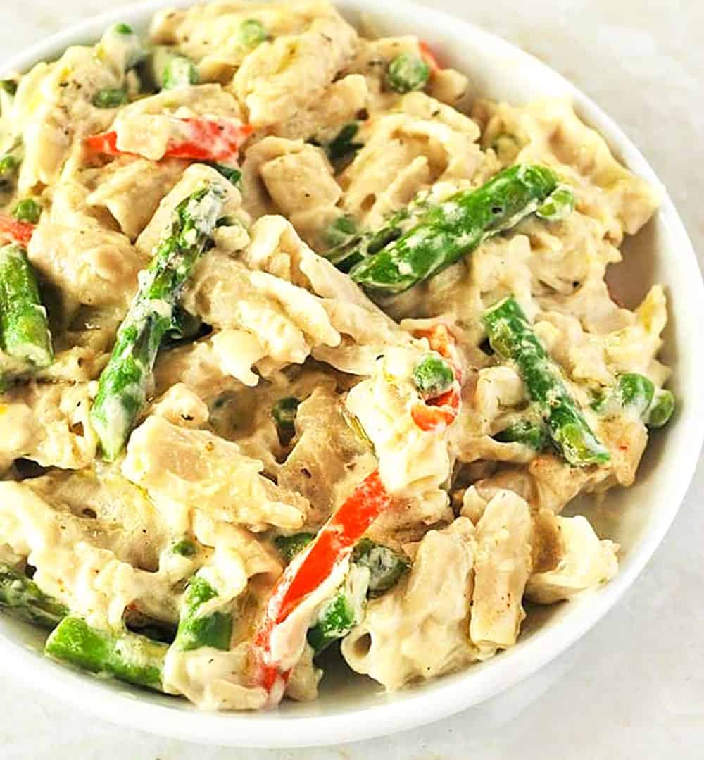 Creamy Vegan Alfredo Vegetables