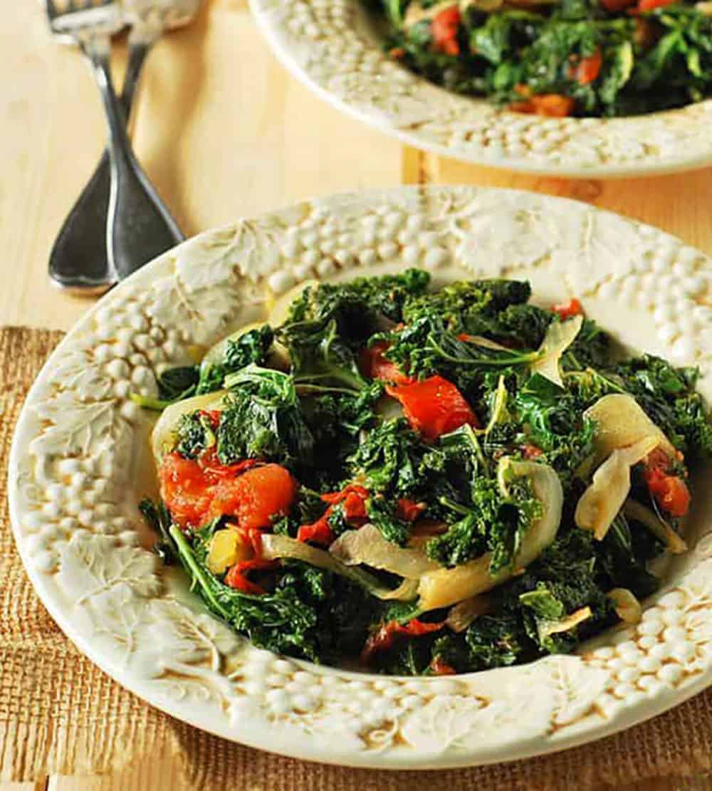 Best Braised Kale And Tomatoes