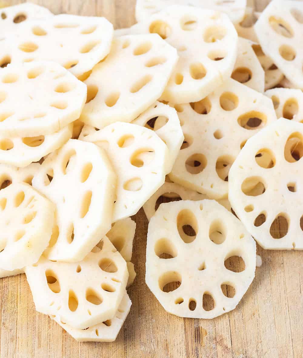 Lotus Root Peeled and cut into slices