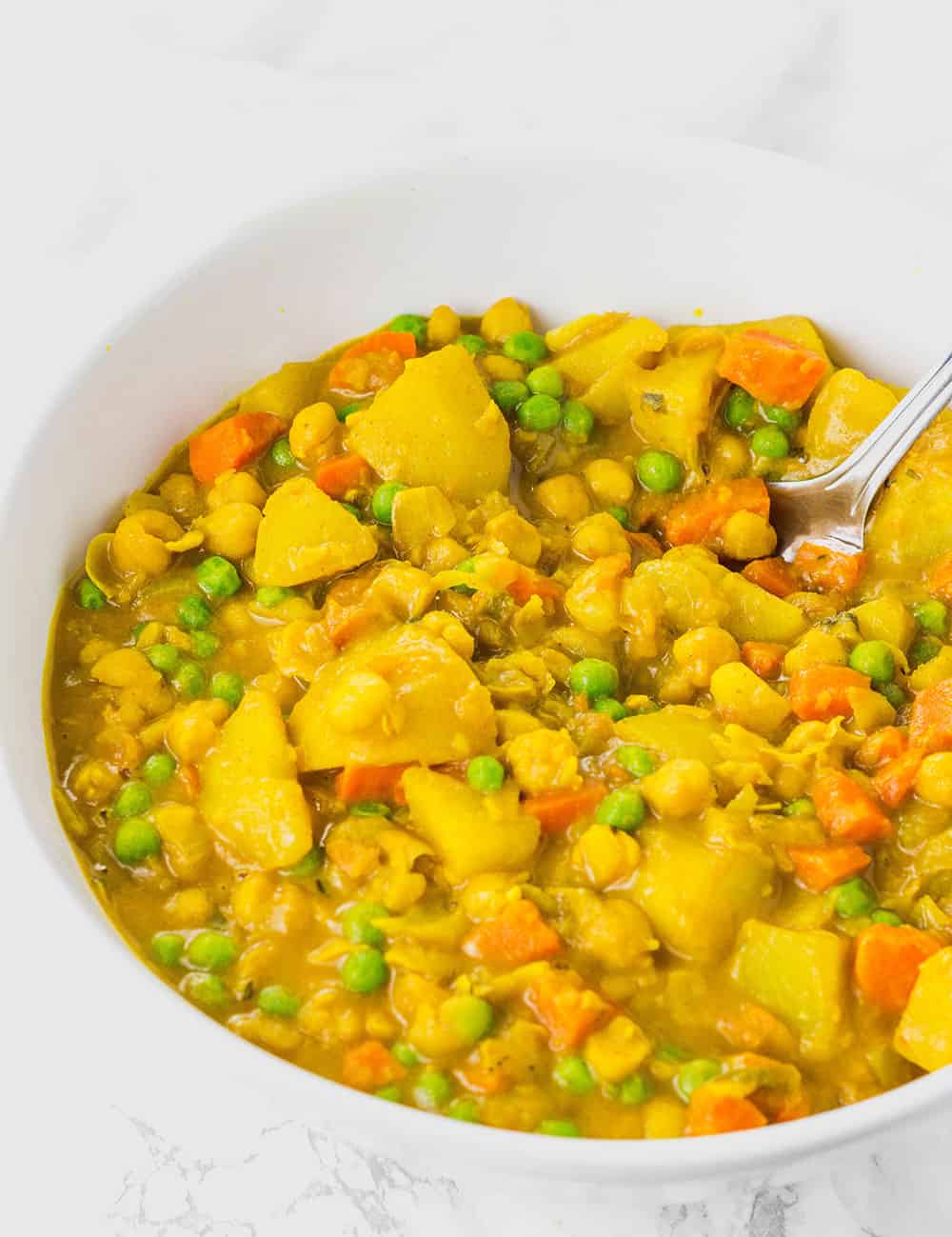 Jamaican Spicy Potato Curry (Vegan) in a bowl