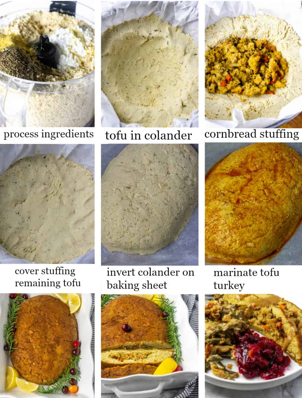 Step By Step Tofu Turkey