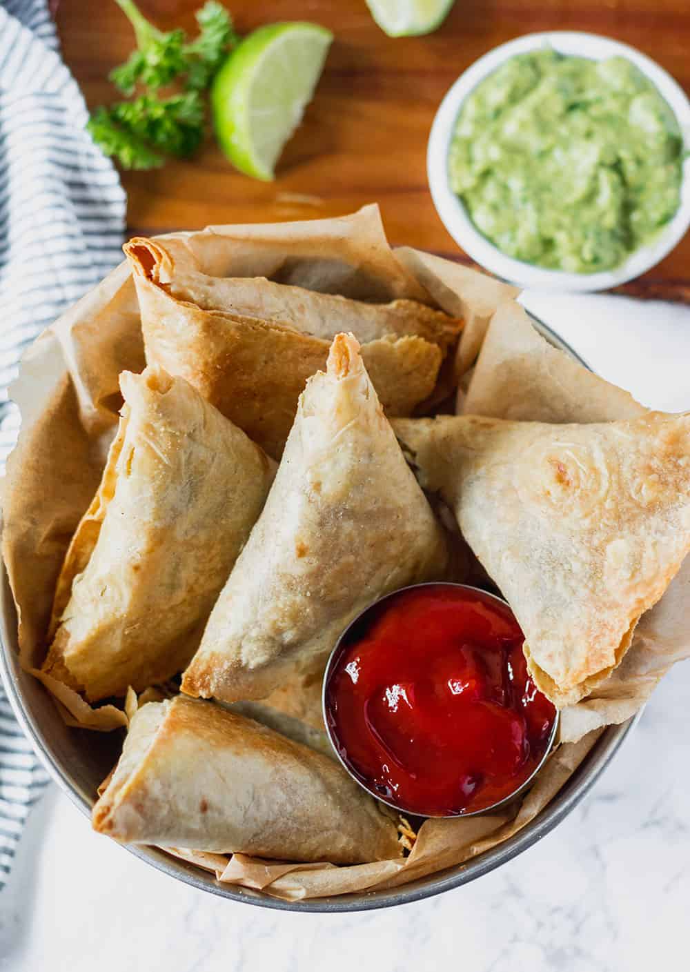 Baked Tortilla Samosas
