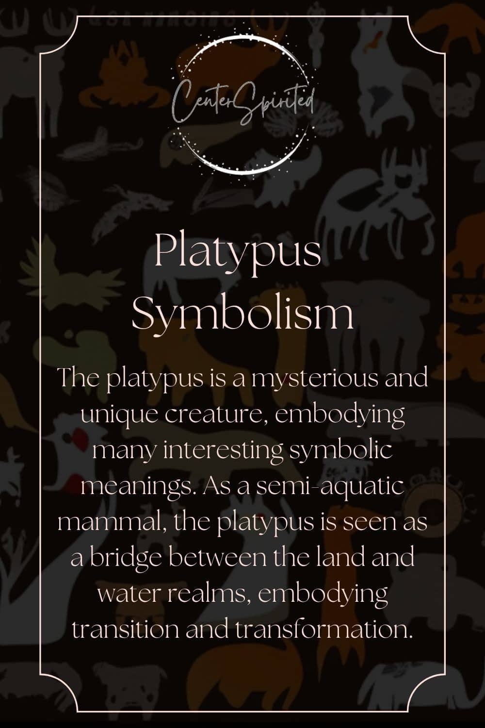 platypus symbolic meanings