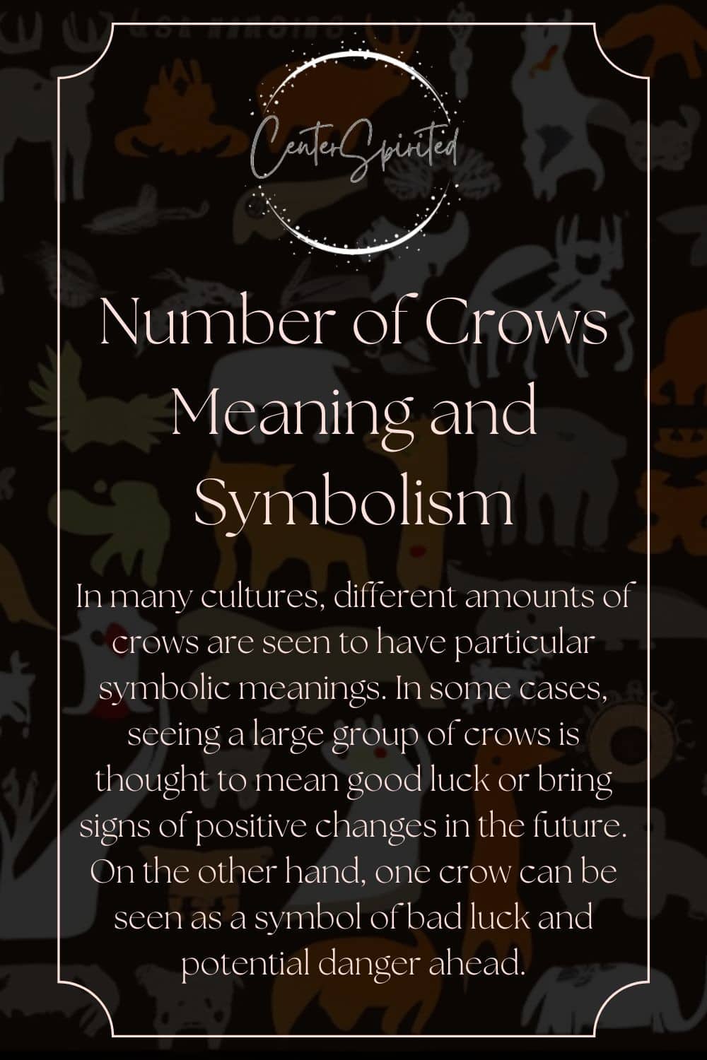 Number of Crows spiritual meaning and symbolism