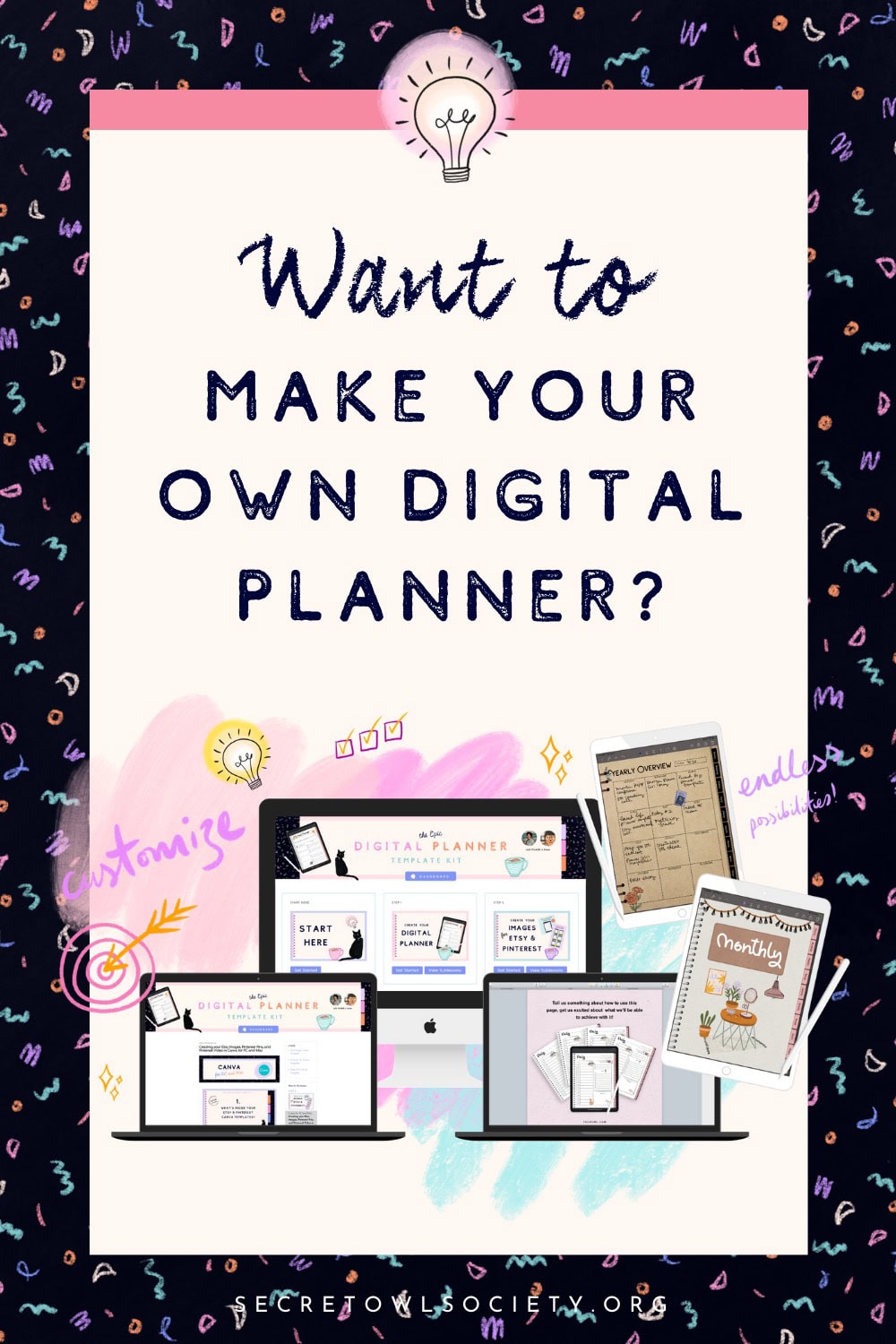 digital planner template for commercial use