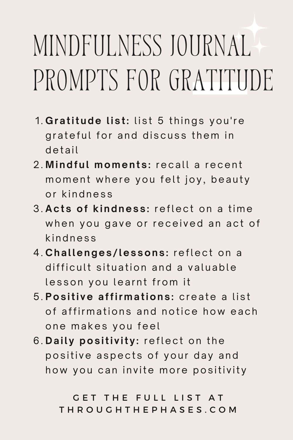 mindfulness journal prompts for gratitude