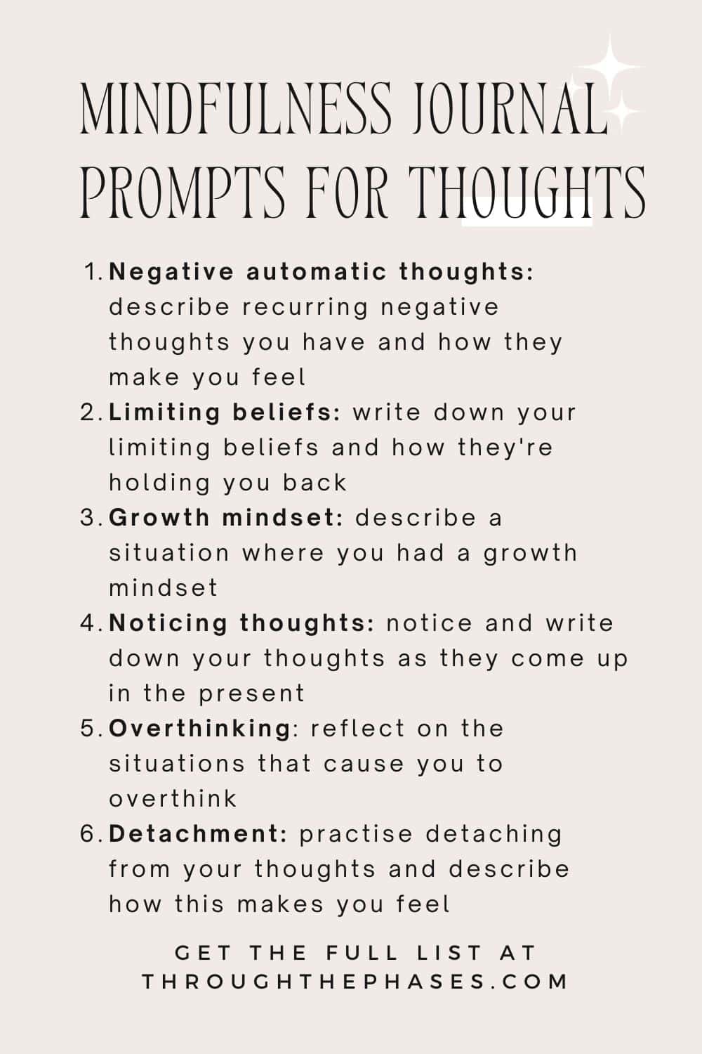 mindfulness journal prompts for thoughts