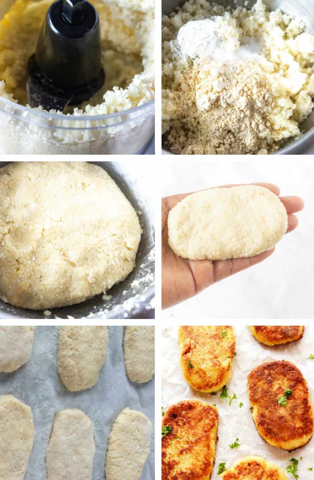 Step by Step cauliflower hashbrowns