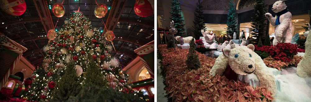 Christmas in the Bellagio hotel in Las Vegas