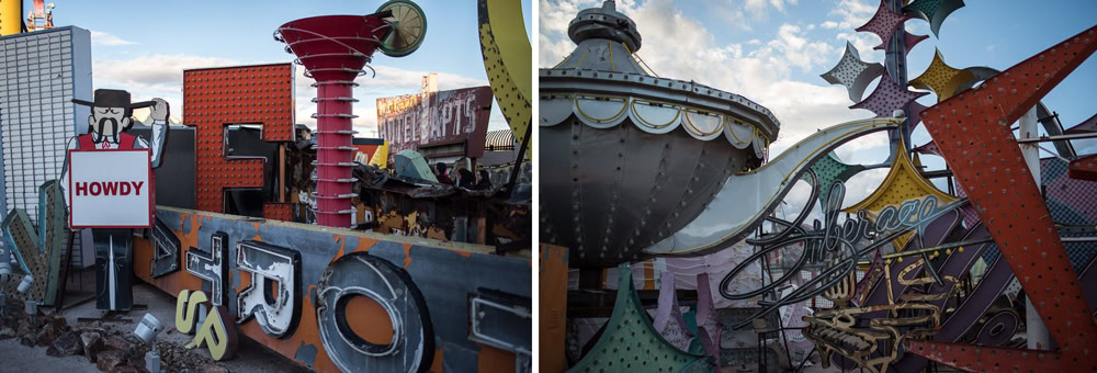 Signs at the Neon Museum Graveyard Off the strip in Las Vegas