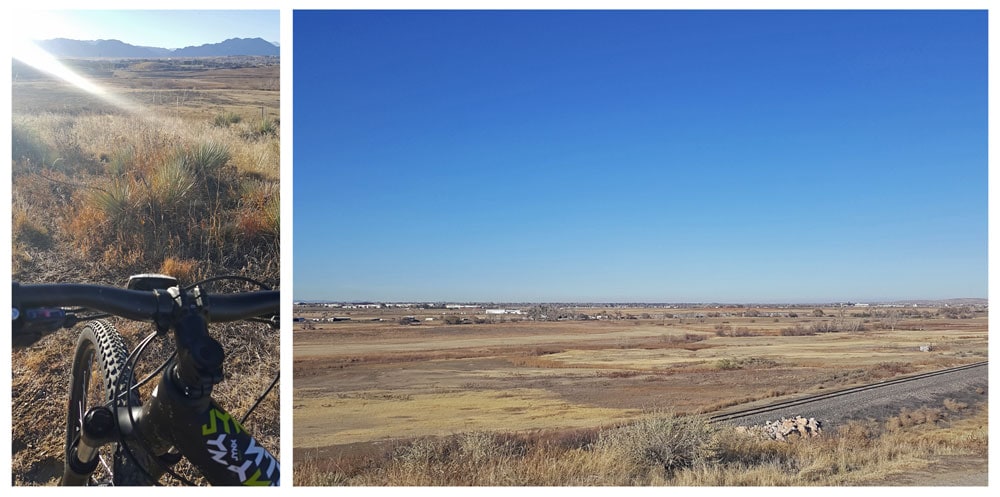 Bike on Coal Creek Trail and some of the scenery of the wide open plains.