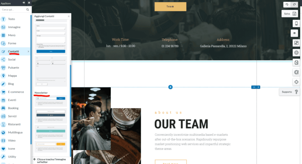 Crea una newsletter One Minute Site