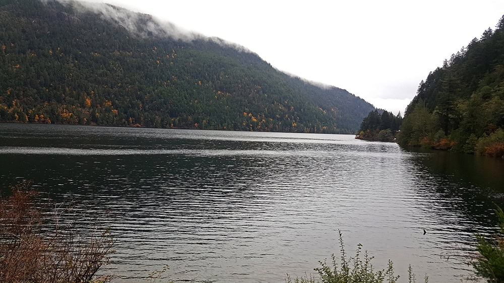 Cameron Lake nearby the hiking trails around Cathedral Grove