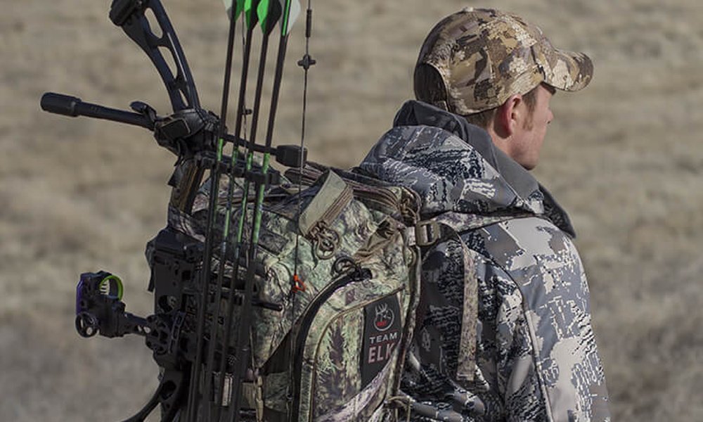bow on back pack