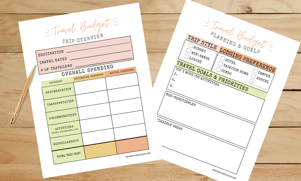 travel budget planner