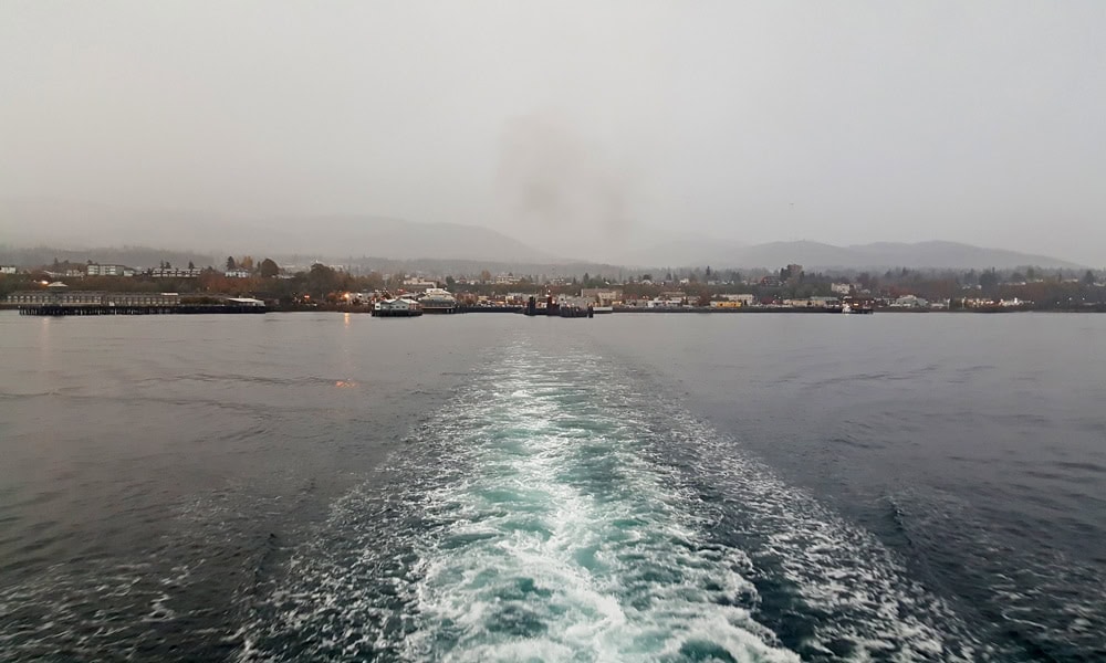 Leaving Victoria on the Black Ball ferry headed back to Port Angeles 