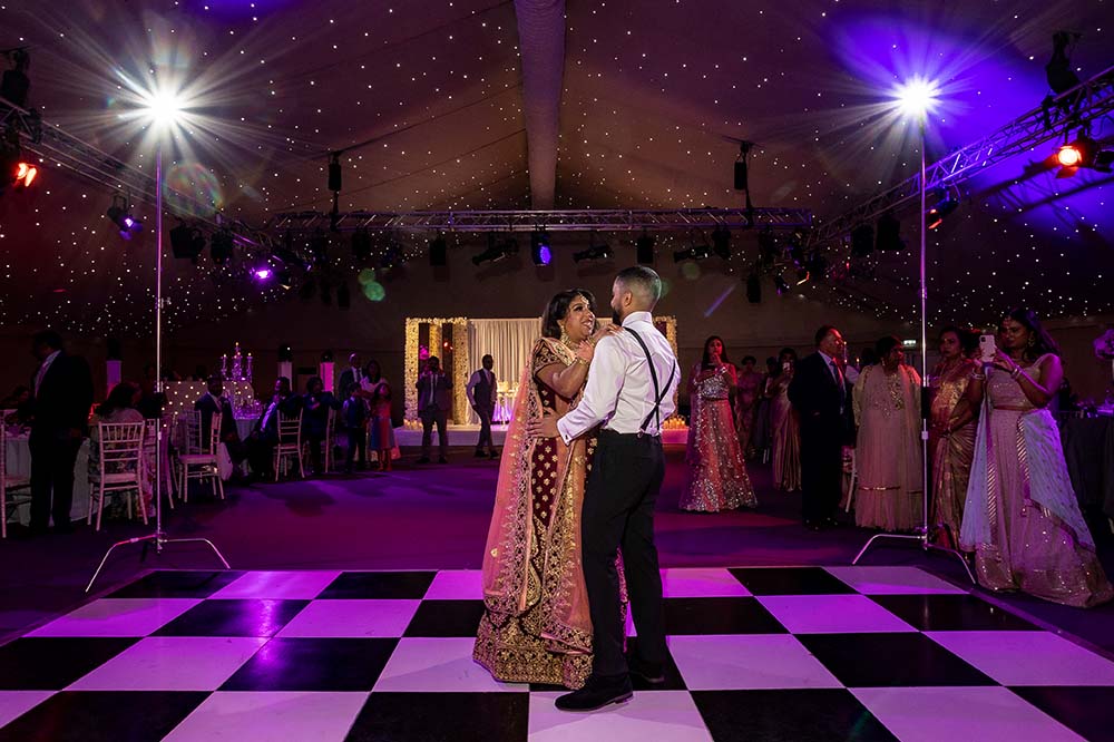 Asian Wedding Couple First Dance