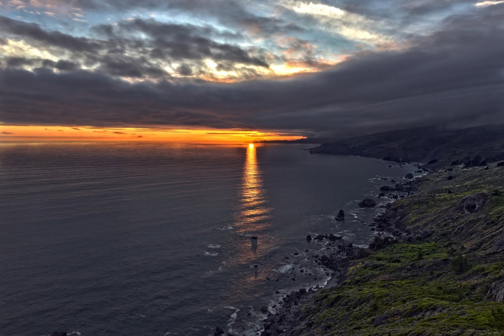 Sunset at Muir Beach Overlook with some of the California coast line