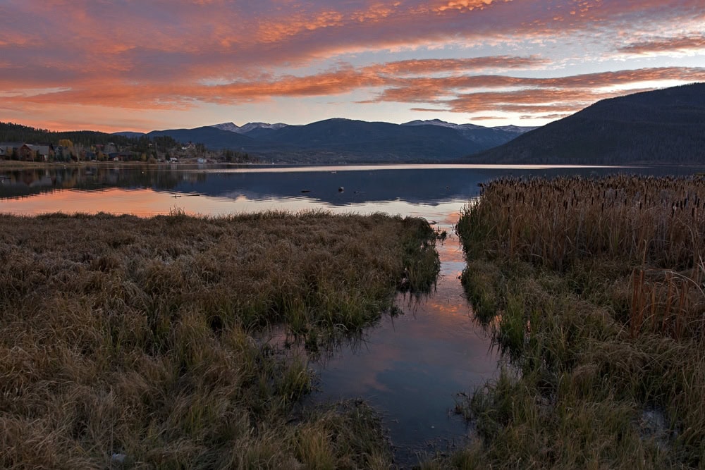 Sunrise from Pine Beach at Shadow Mountain Lake