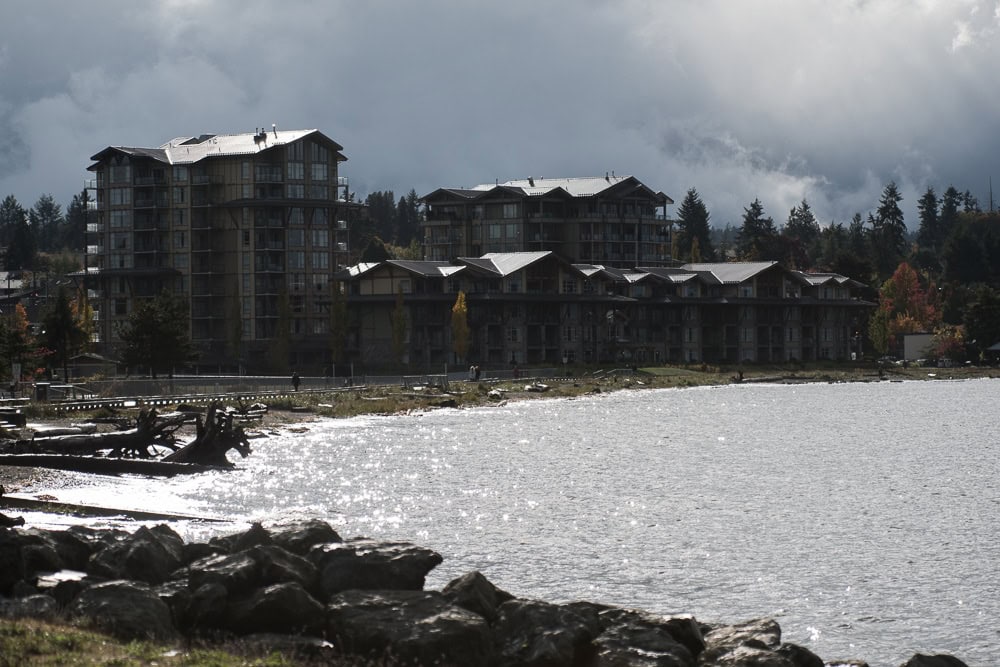 View towards the beach club resort in parksville bc