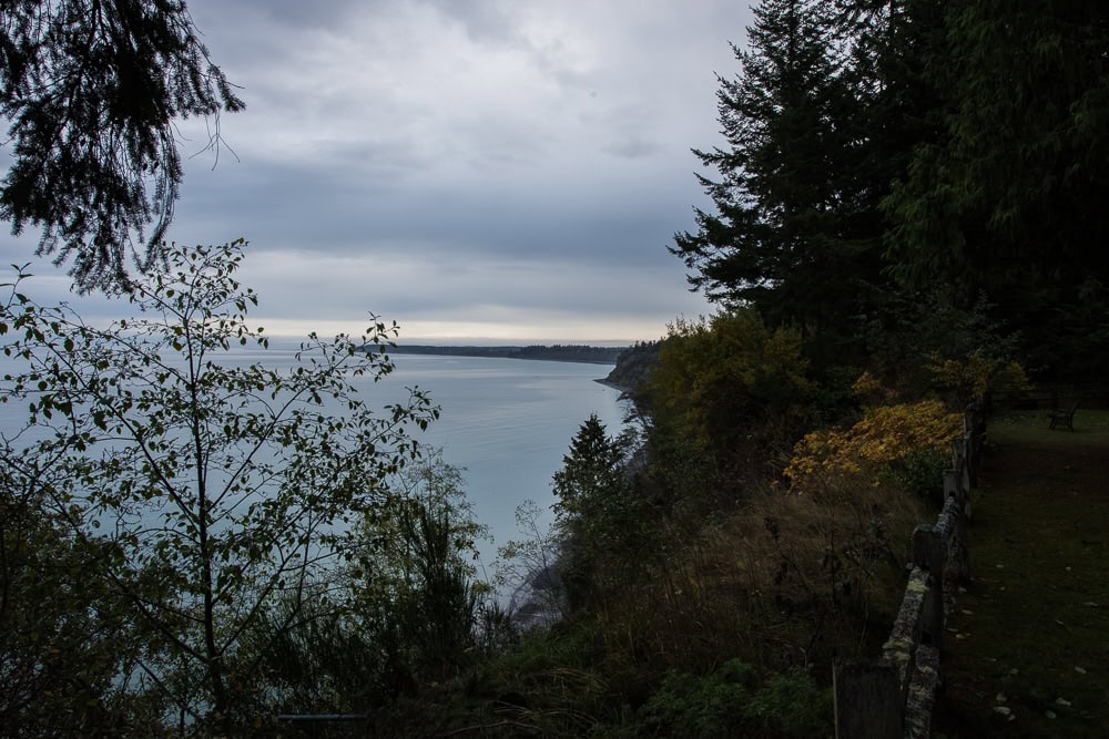 The back yard at Domaine Madeleine had a beautiful view of the ocean