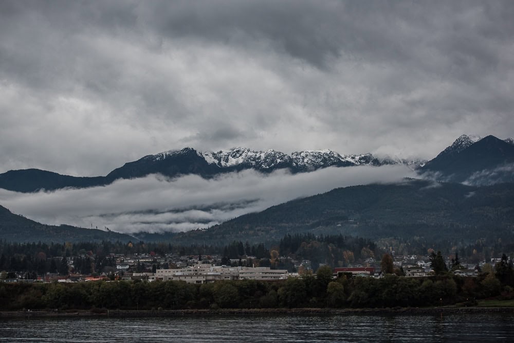 Beautiful mountain with snow on the top during our Seattle to Vancouver Island Road Trip