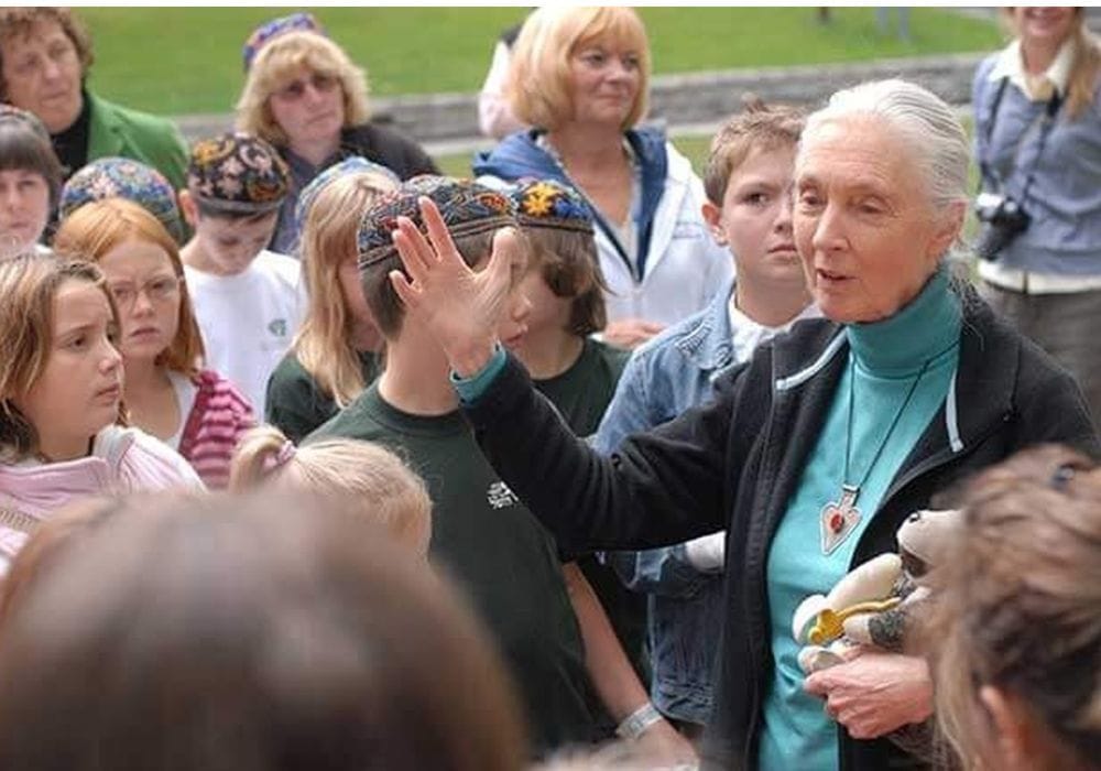 Jane Goodall meets with youth