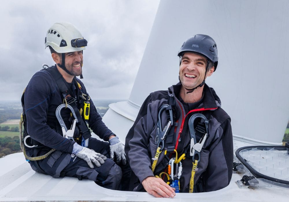 Wind technicians at ERG
