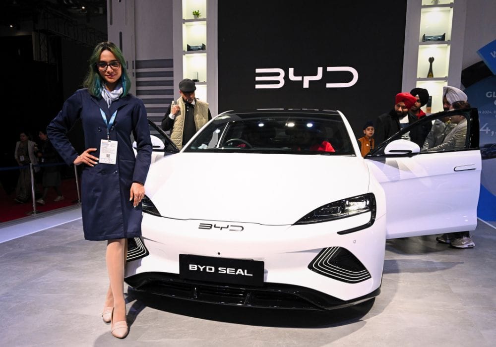BYD ranks seventh for sales among global carmakers.