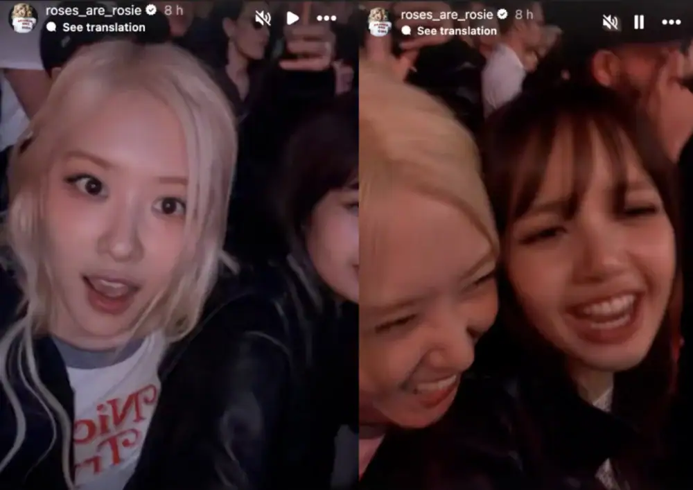 Rosé dan Lisa nonton Big Bang di Coachella
