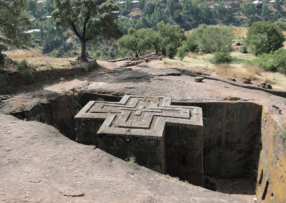 Etiyopya Hristiyanlarının Kutsal Bölgesi Lalibela aziz george kilisesi