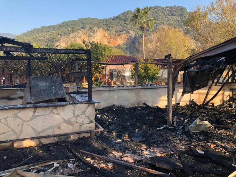 Dalyan’da pansiyonda yangın