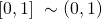 ~[0,1]~\sim (0,1)