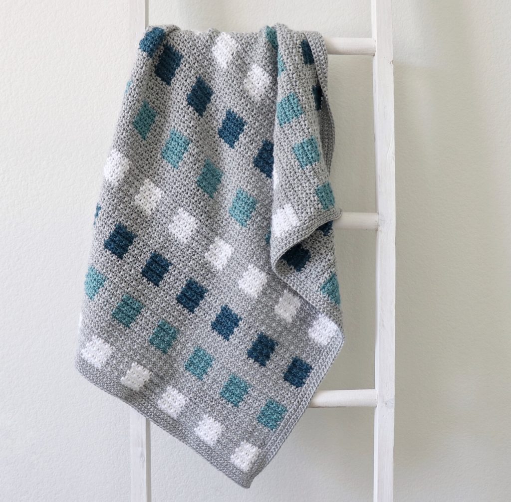 Crochet Even Squares Baby Blanket