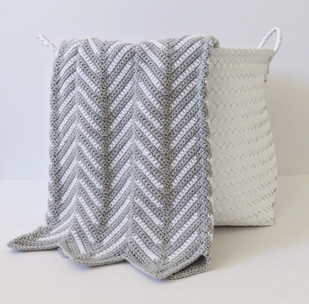 Crochet Chevron Arrows Blanket