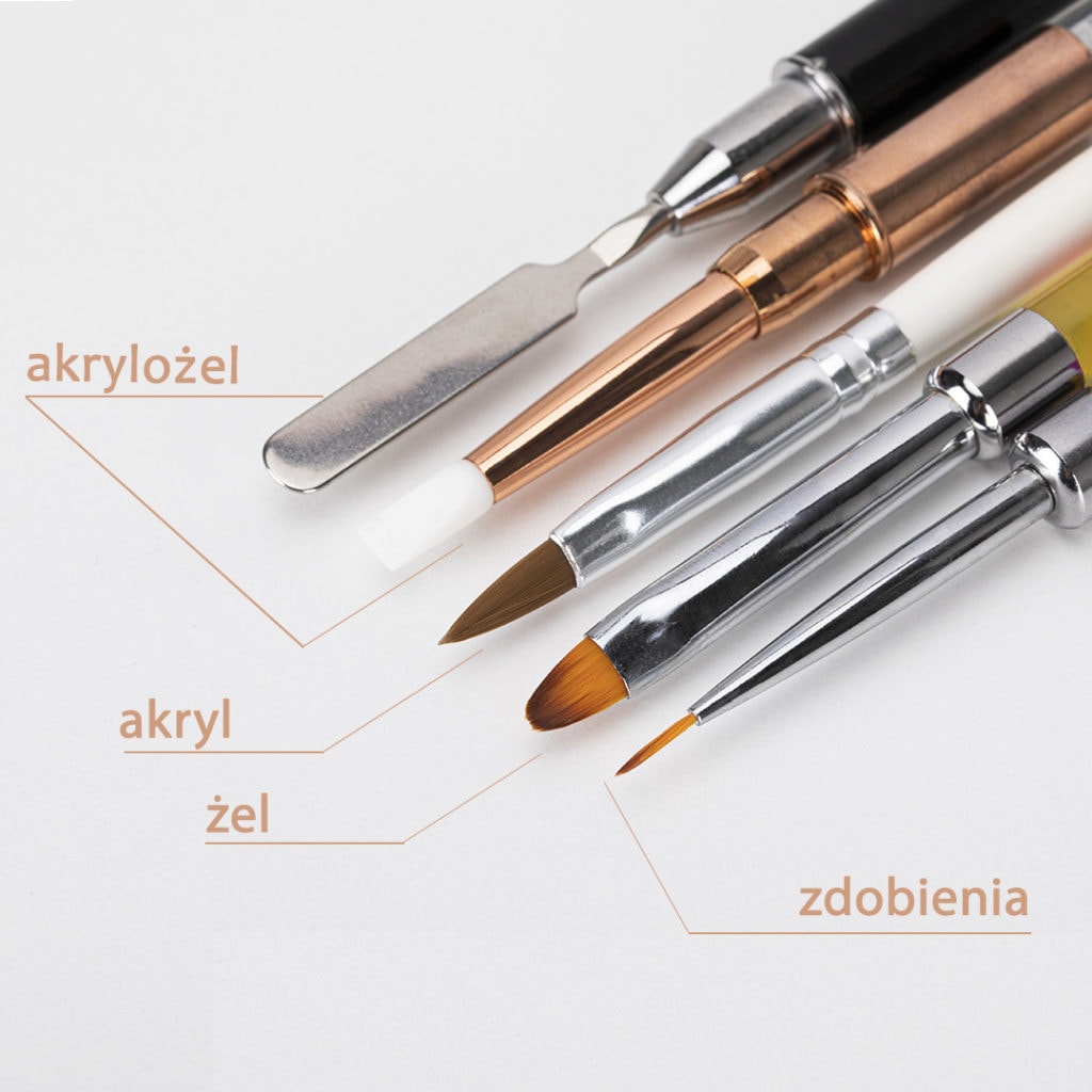 Wiedza - Wybór pędzelków. Na co zwrócić uwagę, wybierając pędzelki do żelu, akrylu, akrylożelu i zdobień? 4 wybór pędzelków w sklepie allepaznokcie