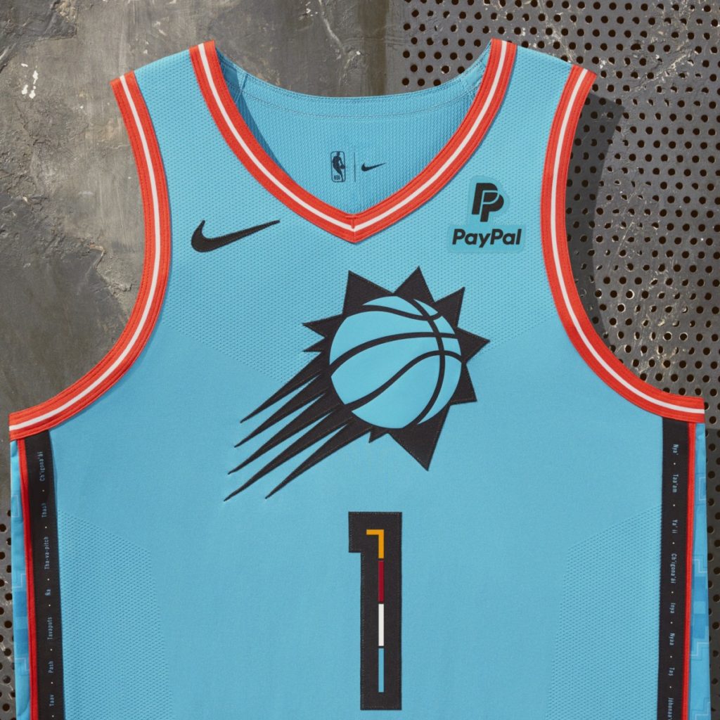 Made a tweak to the Suns city edition jerseys to incorporate the Medicine  Wheel logo (made with a Photoshop template) : r/suns