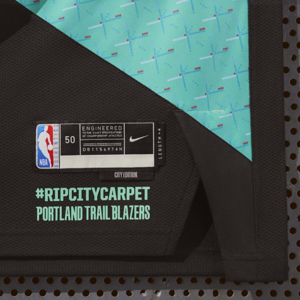 Portland Trail Blazers' 2022-2023 Uniform Features PDX Airport Carpet