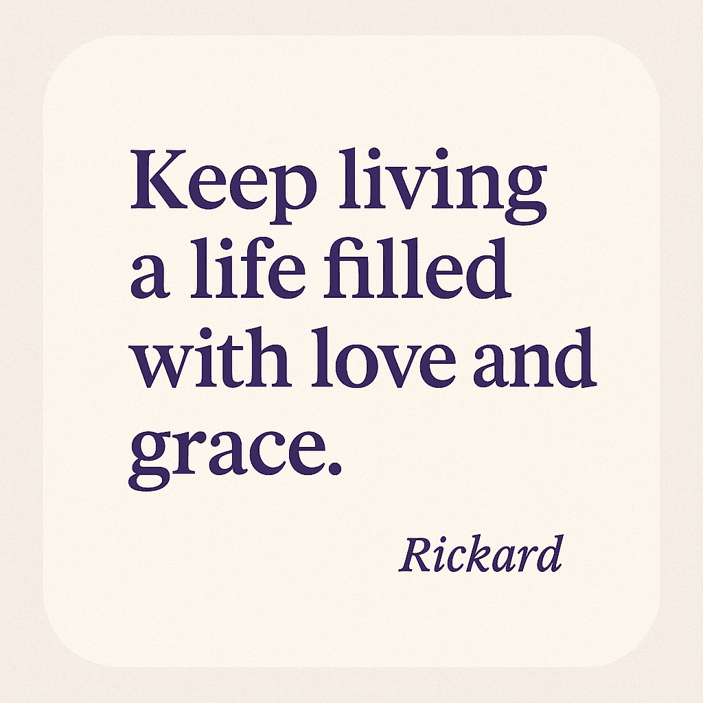 Inspirational message promoting grace and love in Christian life,