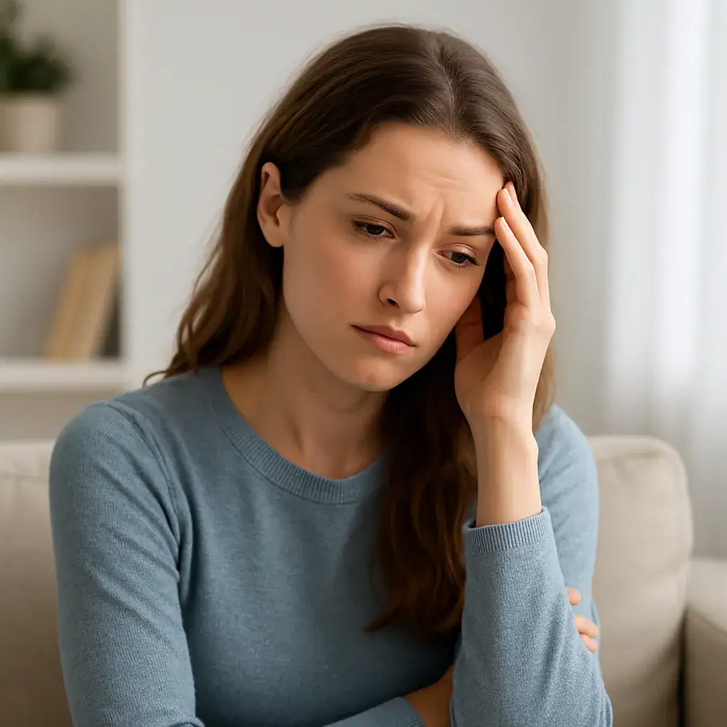 woman looking thoughtful thinking about why men pull away in relationships