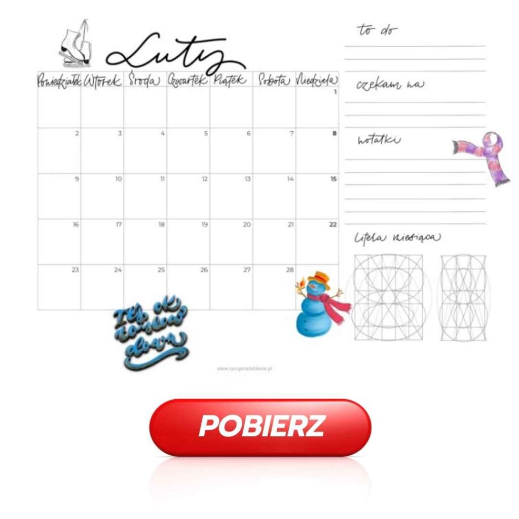 darmowy klendarz na luty 2026